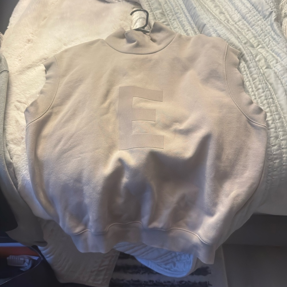 Essentials Cream Highneck Sweater